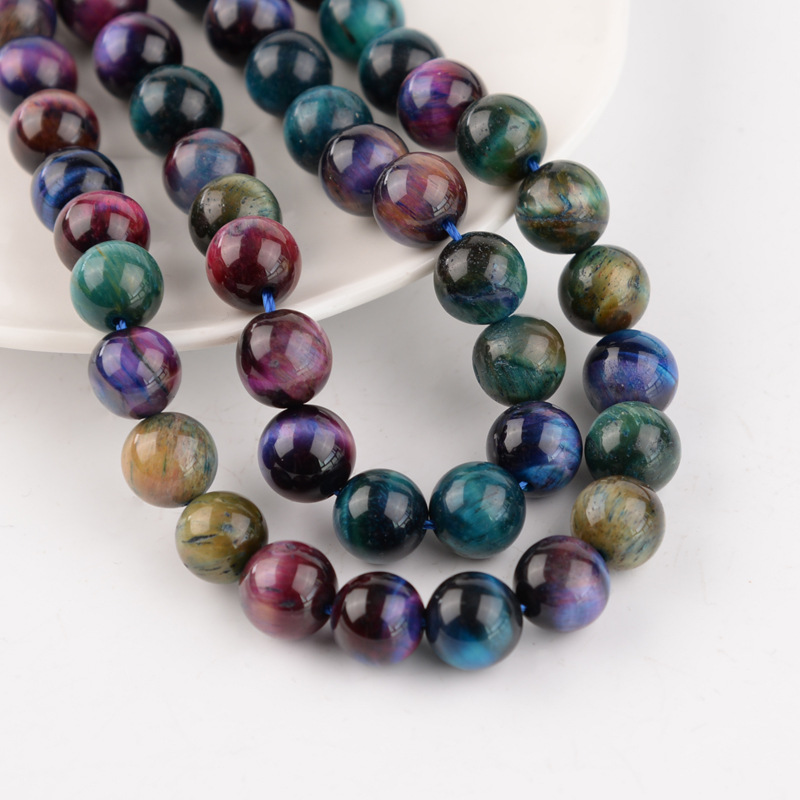 Rainbow tiger eye round bead 6mm