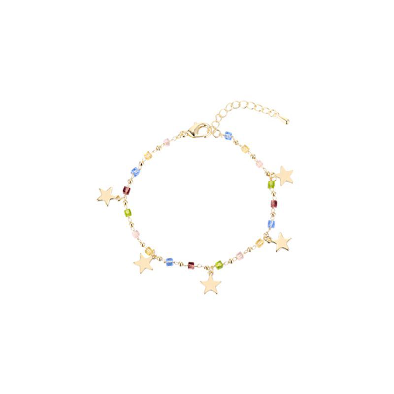 Five colors crystal star bracelet K9