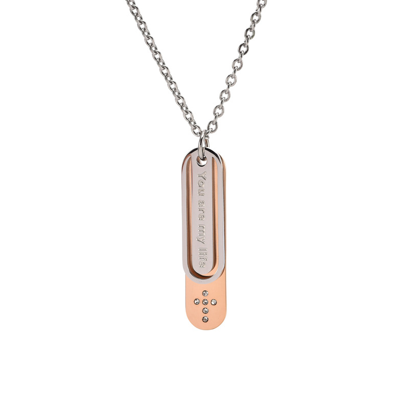 1:rose gold color,Necklace