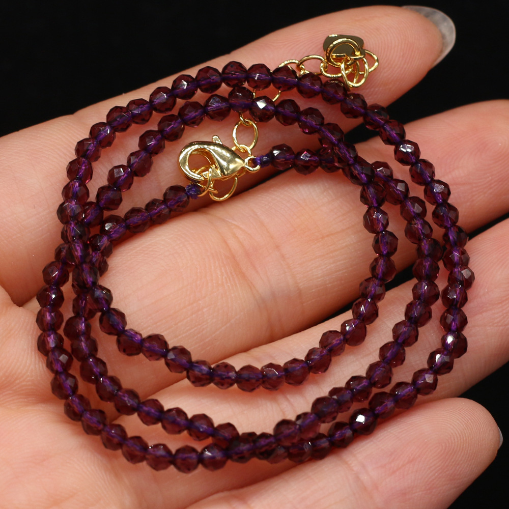 Purple 3mm length 38+5cm