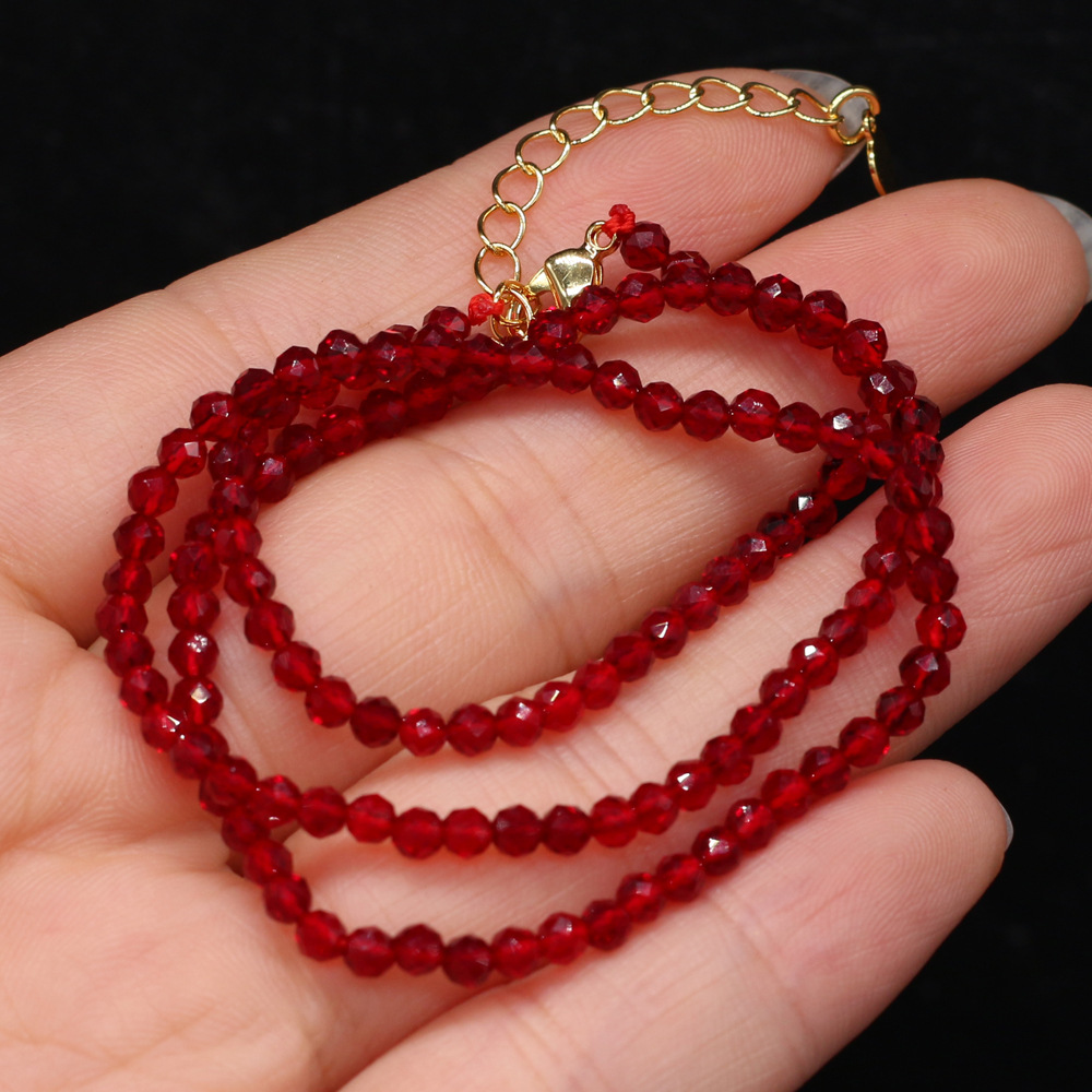 Deep red 3mm length 38+5cm