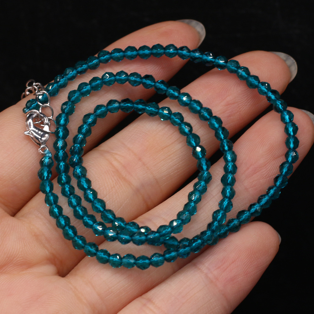 Sea blue 3mm length 38+5cm