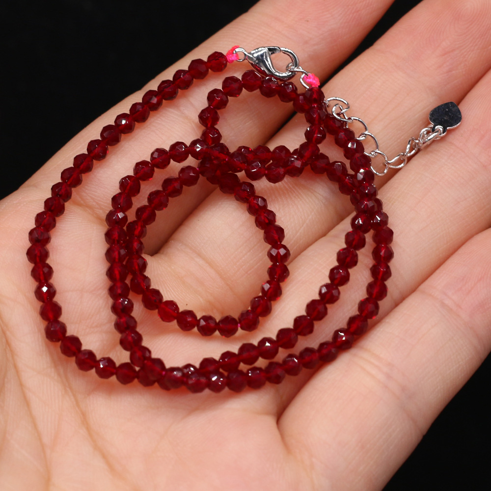 Deep red 3mm length 38+5cm