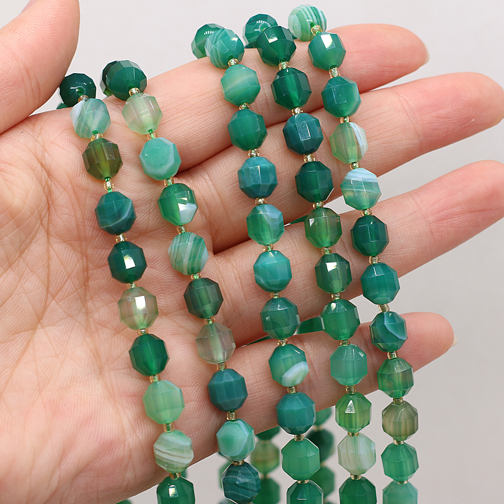 Green stripe agate 8mm