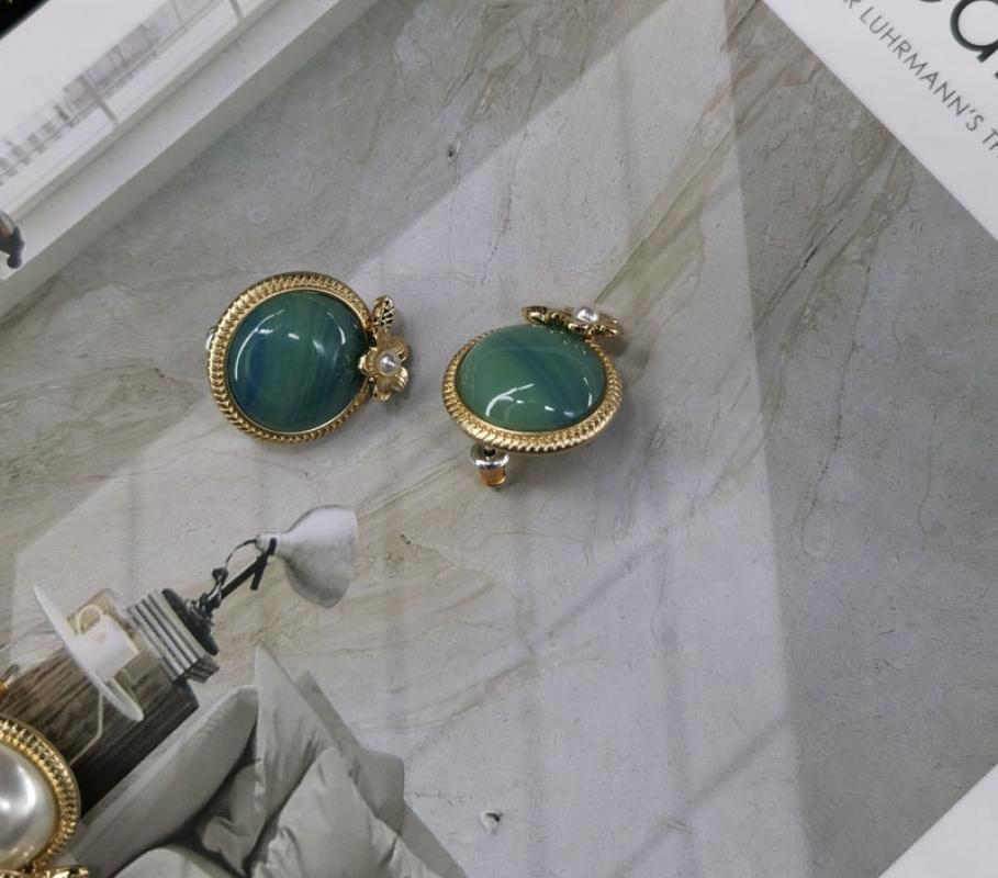 Jade earrings