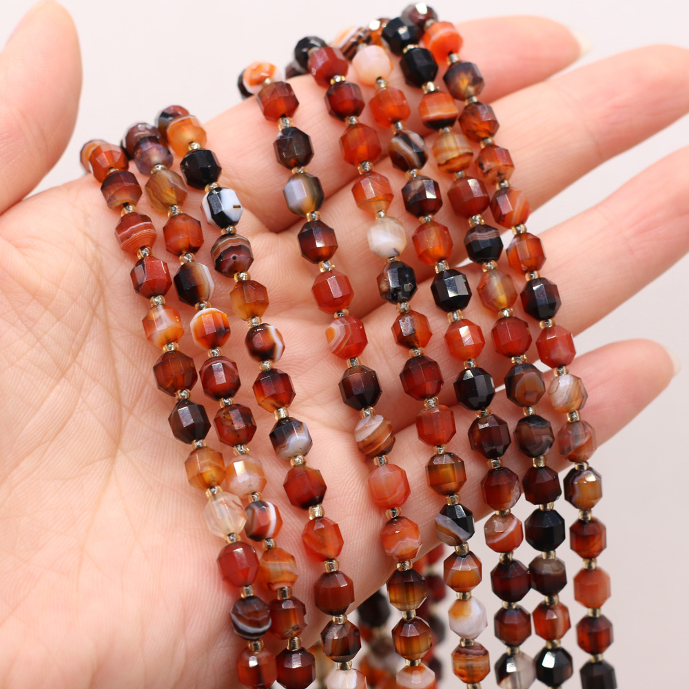 Red stripe agate 6mm