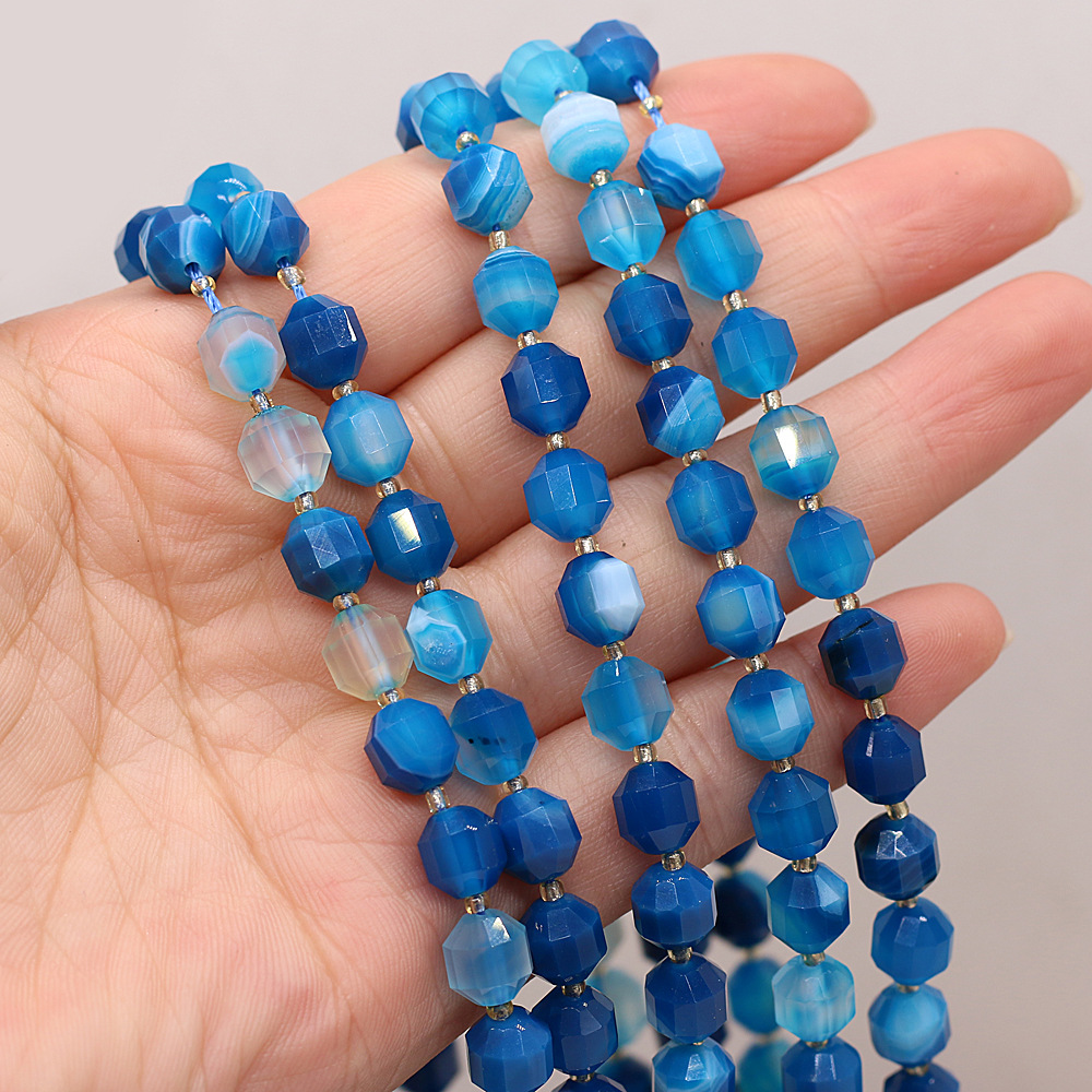 Blue stripe agate 8mm