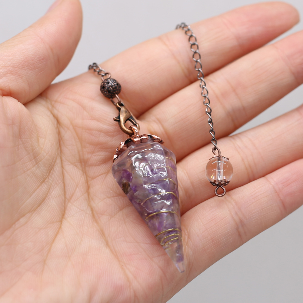 Amethyst is 17x45mm and 22cm long