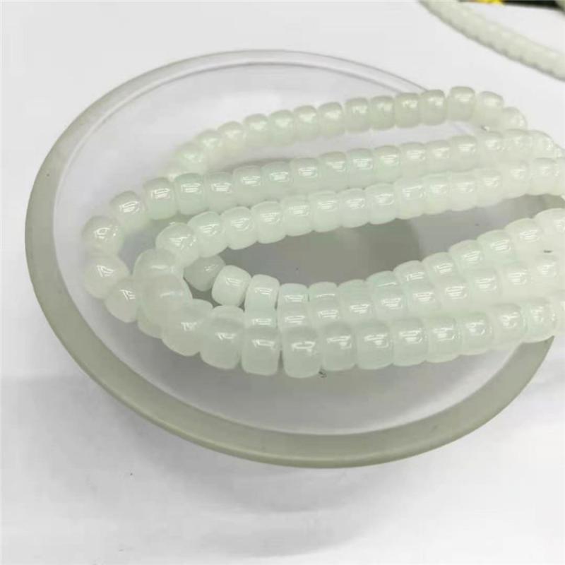 White jade 6*8mm (66 pieces per treaty)