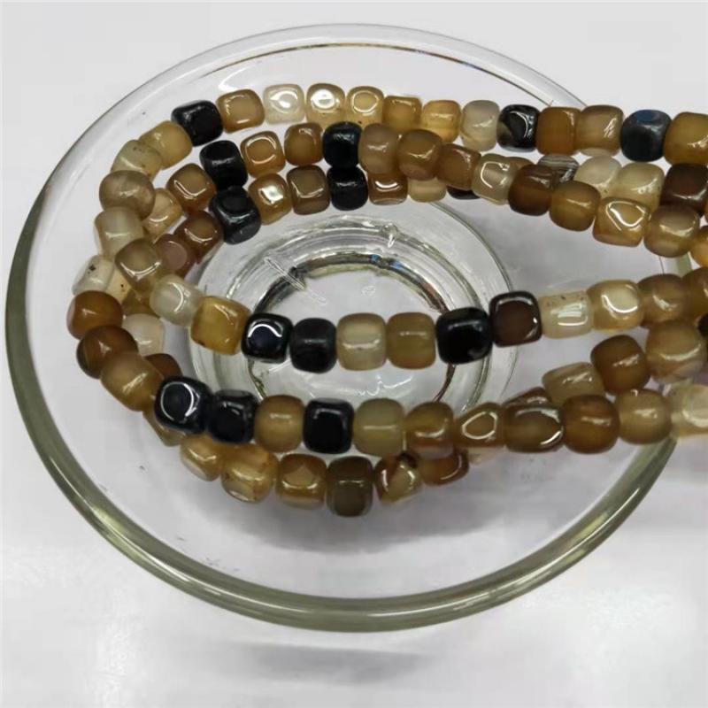 Coffee agate 7*8mm (51 pieces per treaty)