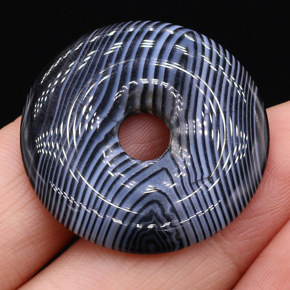 Black striped agate