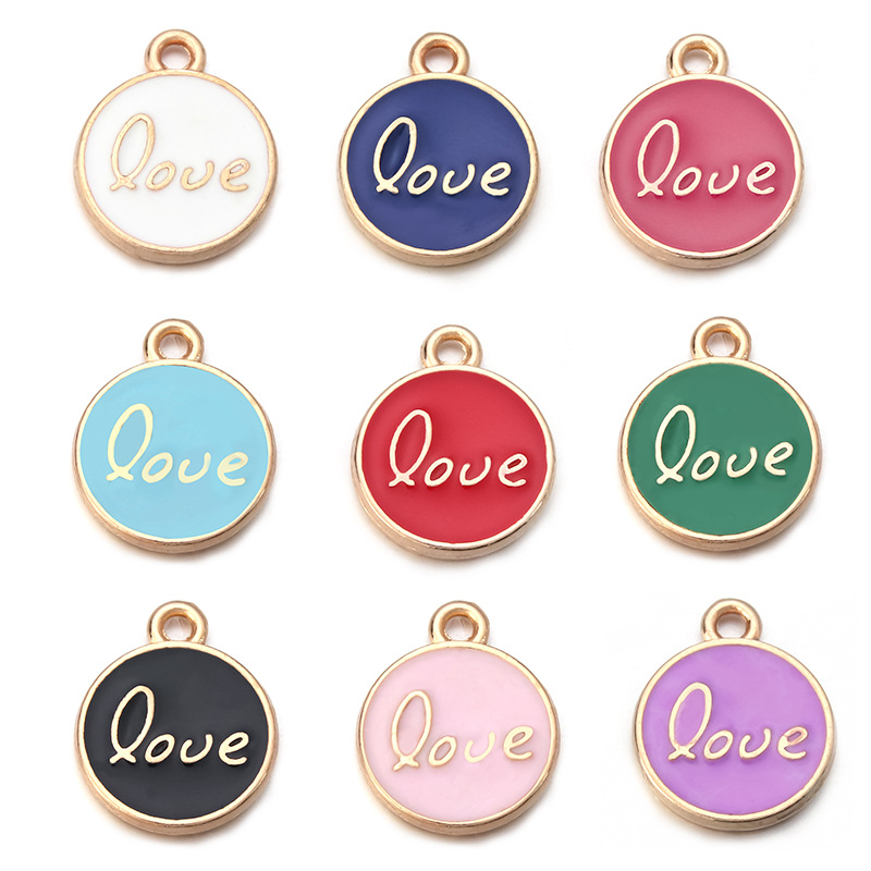 Love pendant in navy blue