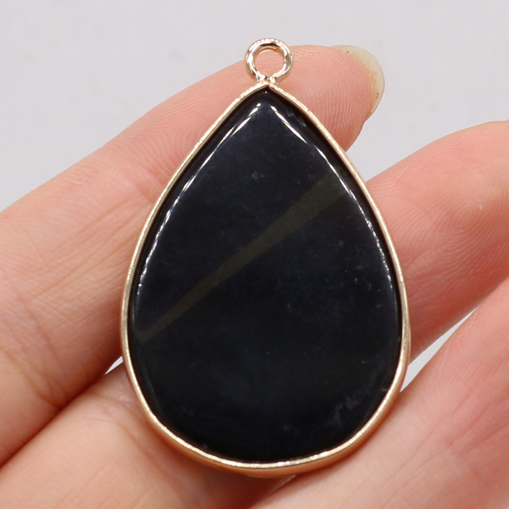 26 x40mm black agate