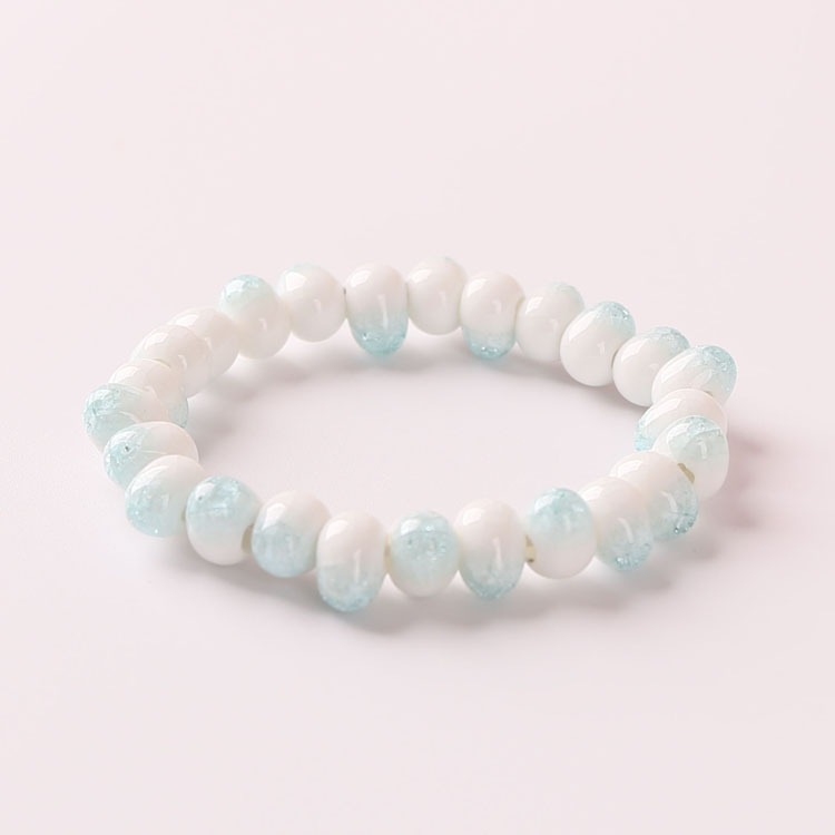 7:8mm beads ice cracked light blue