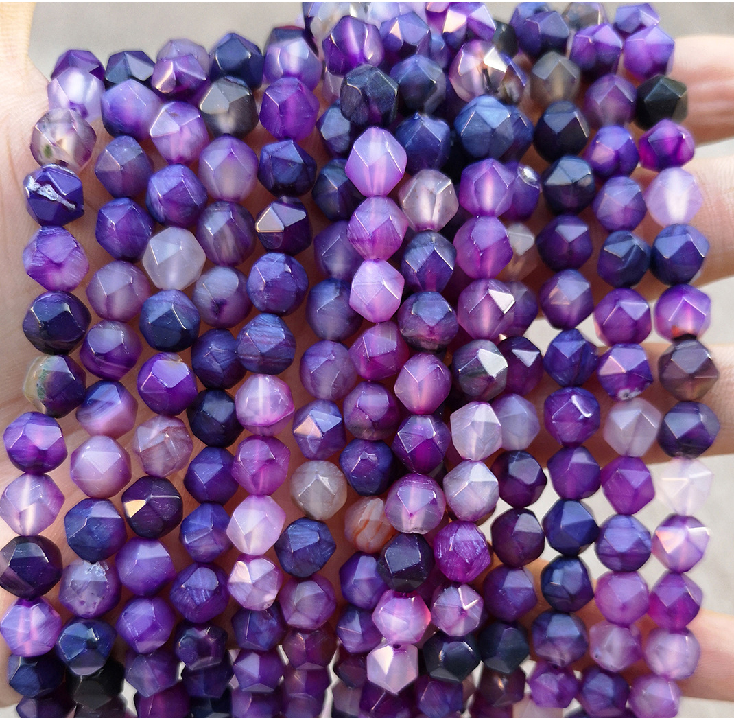 purple agate 6mm/about 55 pcs