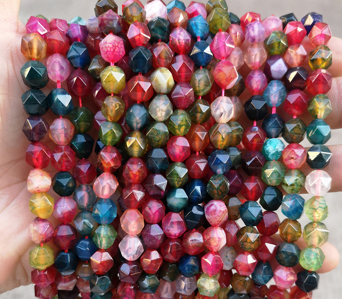 Tourmaline Agate 6mm/about 55 pcs