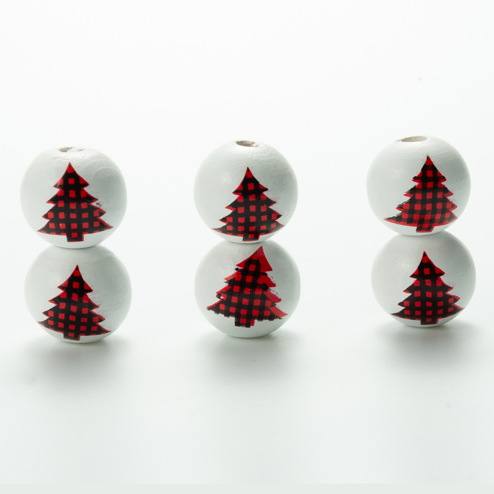 1:Red black grid christmas tree