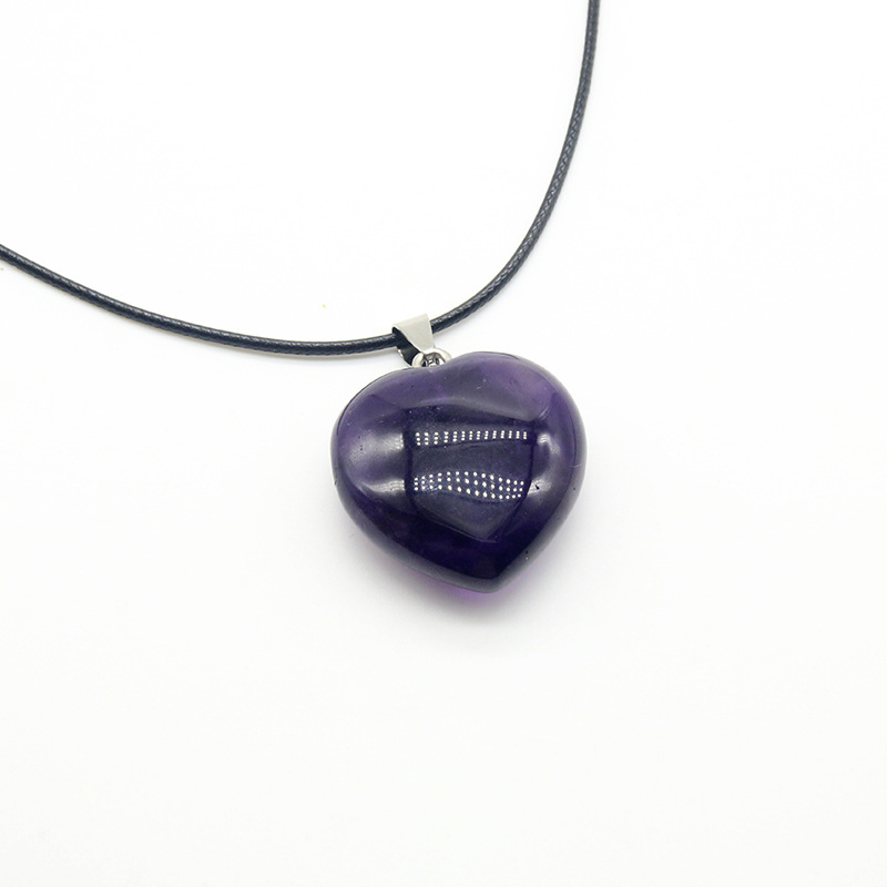 One amethyst heart pendant