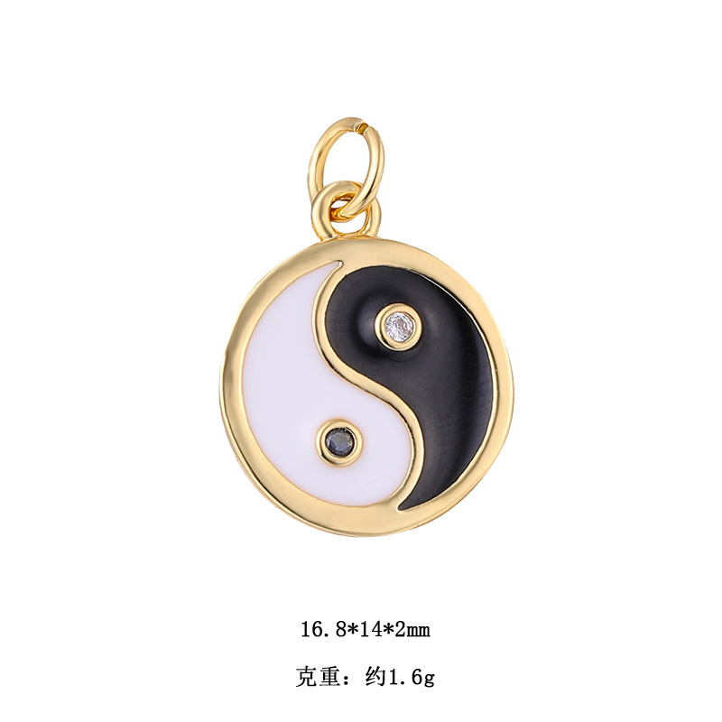 Round gossip pendant 16.8*14.2mm