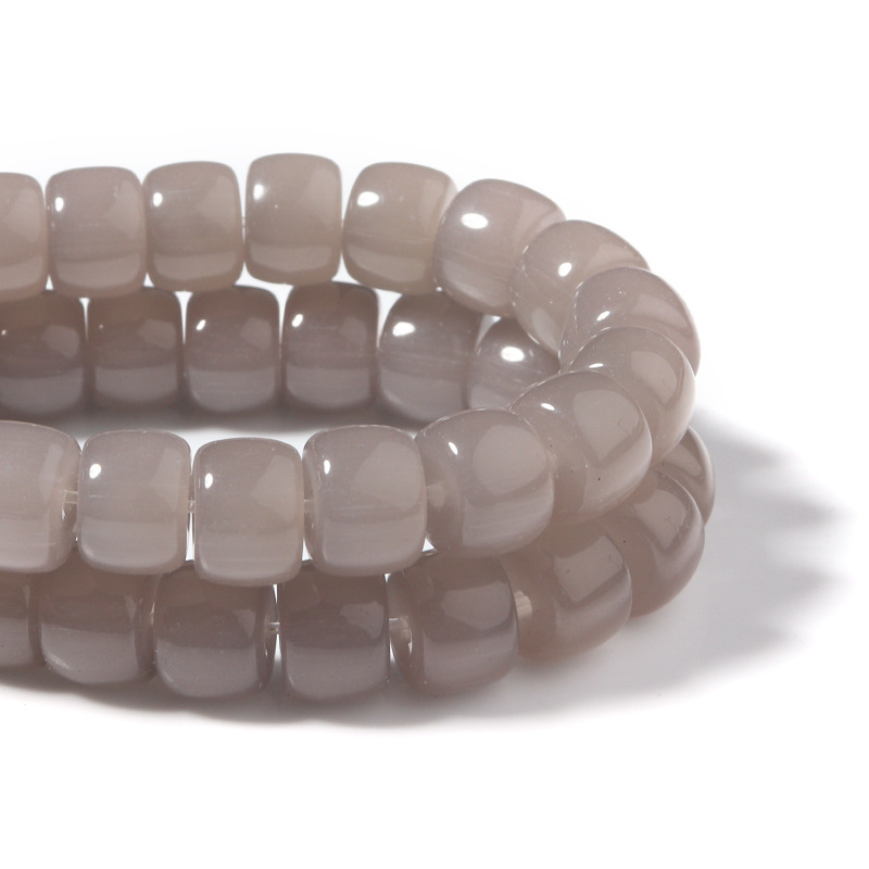 Light grey translucent beads diameter 8*6mm apertu