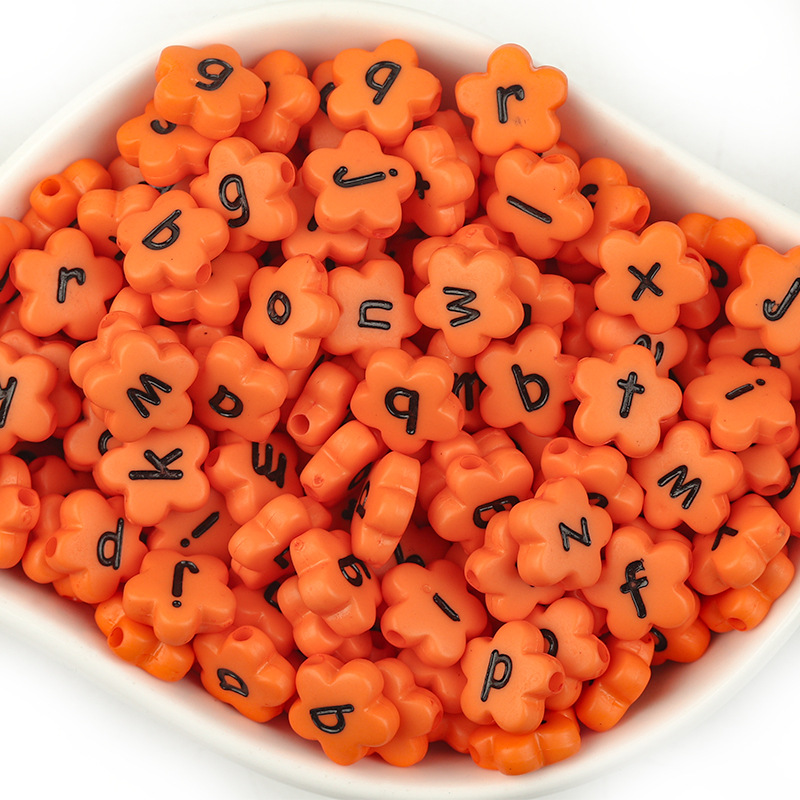 Orange and black lowercase mixed 100 packs,