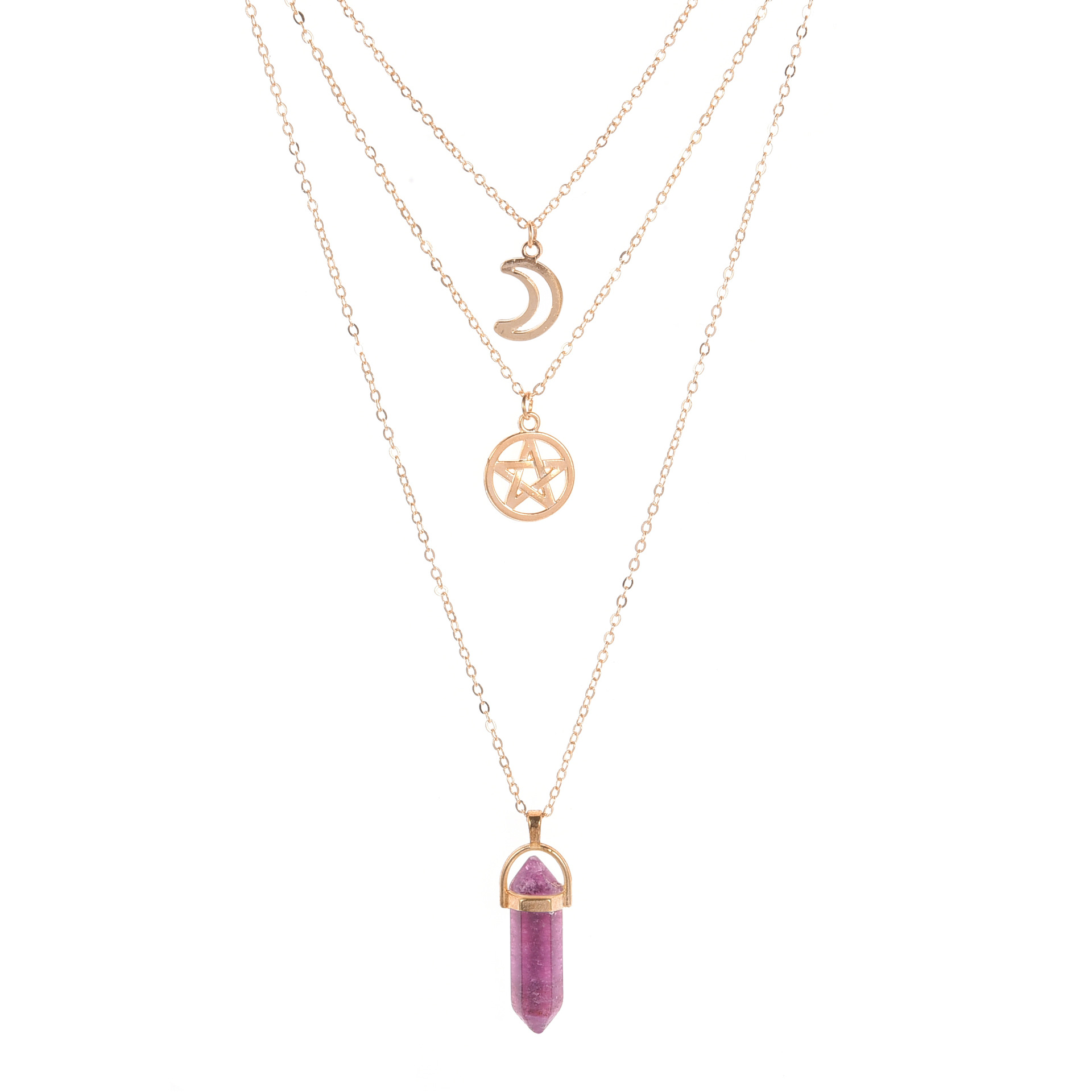 Amethyst gold color plated