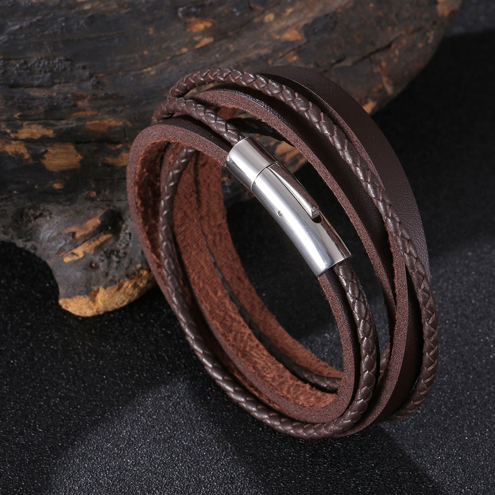 Brown leather [steel color]: 165mm [inner circumfe