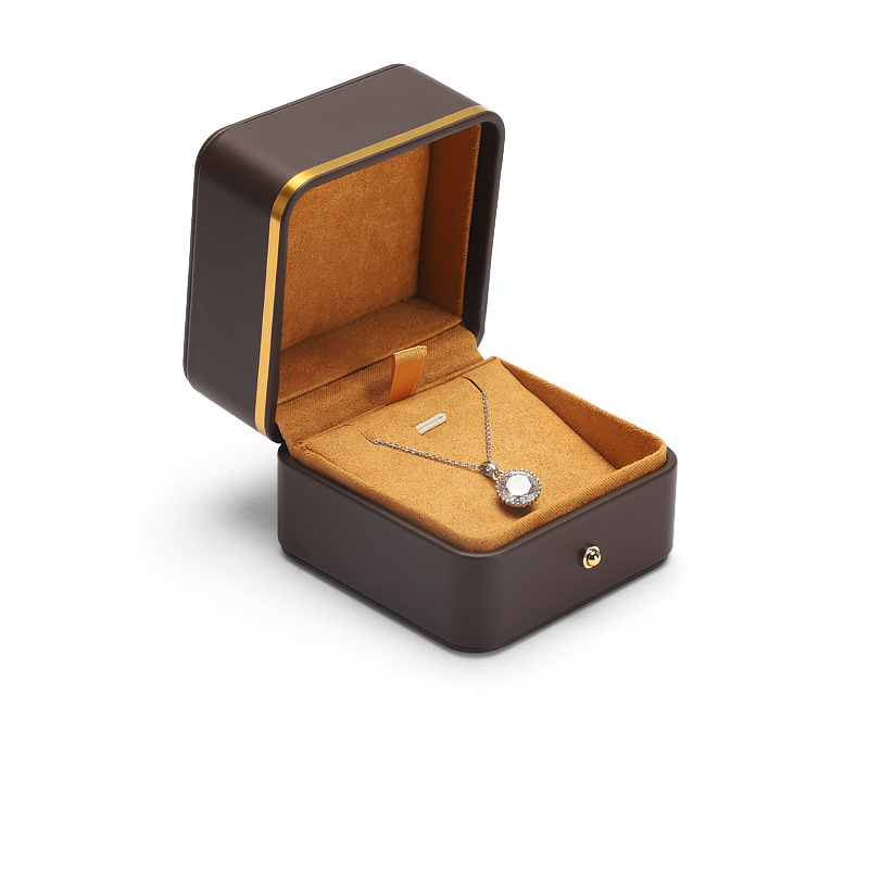 coffee color pendant box 7.5*7.5*6.3cm