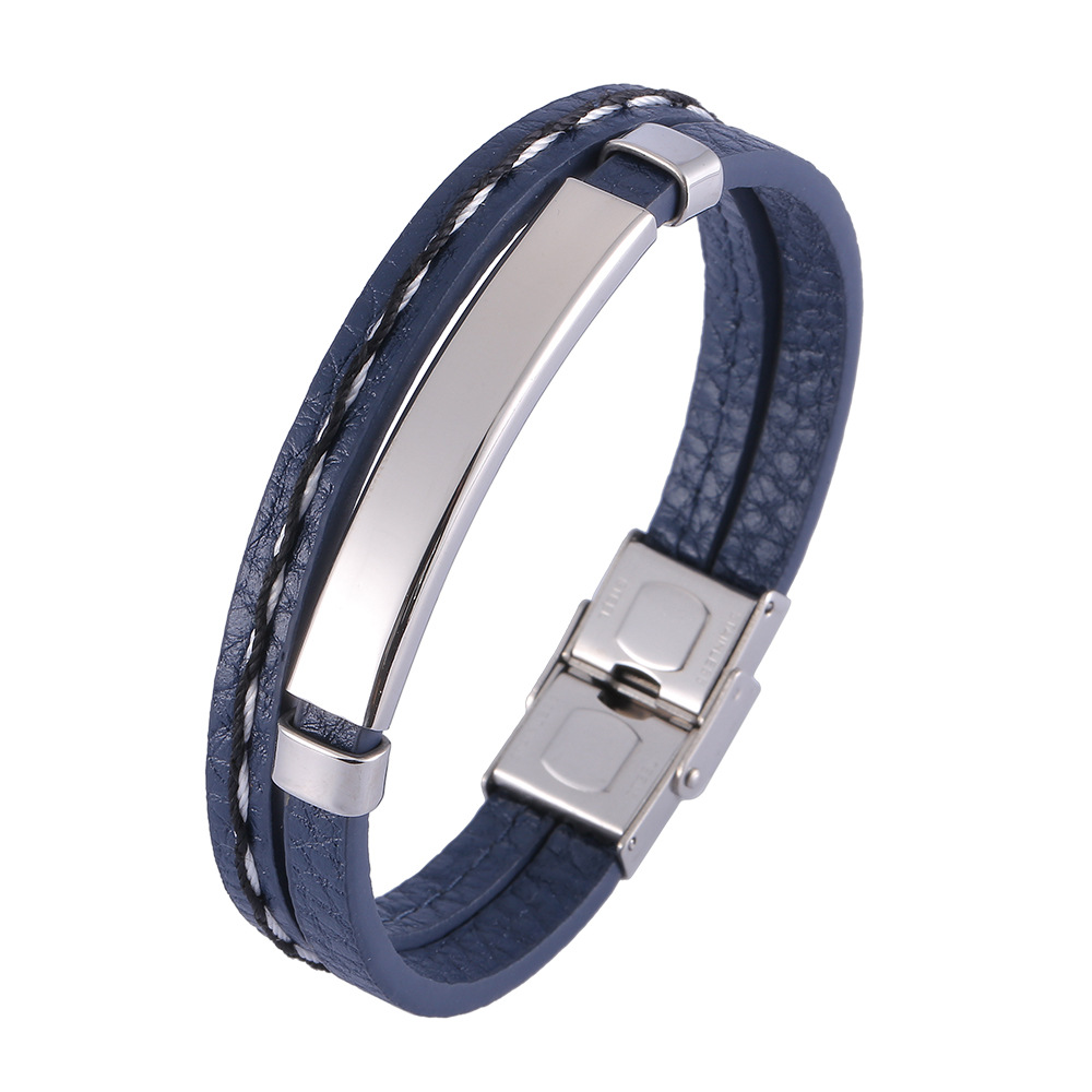 Blue leather [steel color]: 205mm