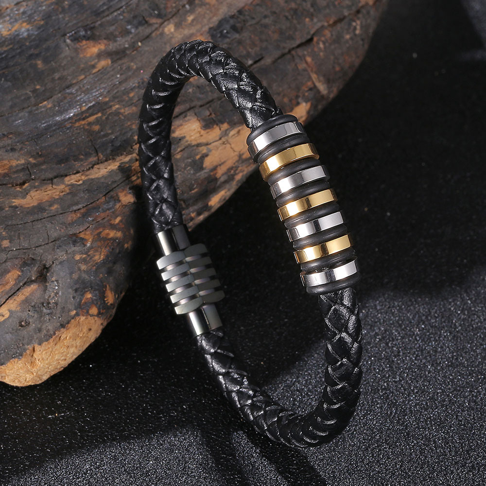 Black leather [between gold]: 165mm [inner circumf