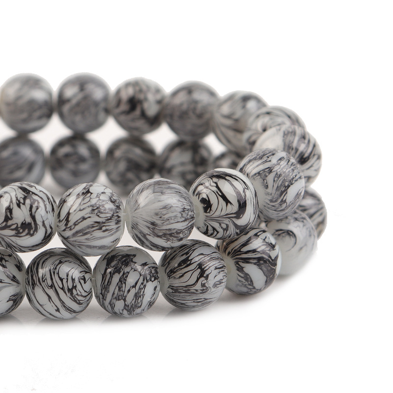 Gray beads 6mm