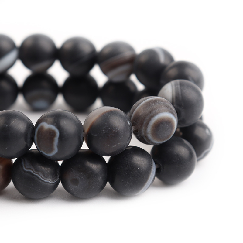 Black stripe agate 10mm