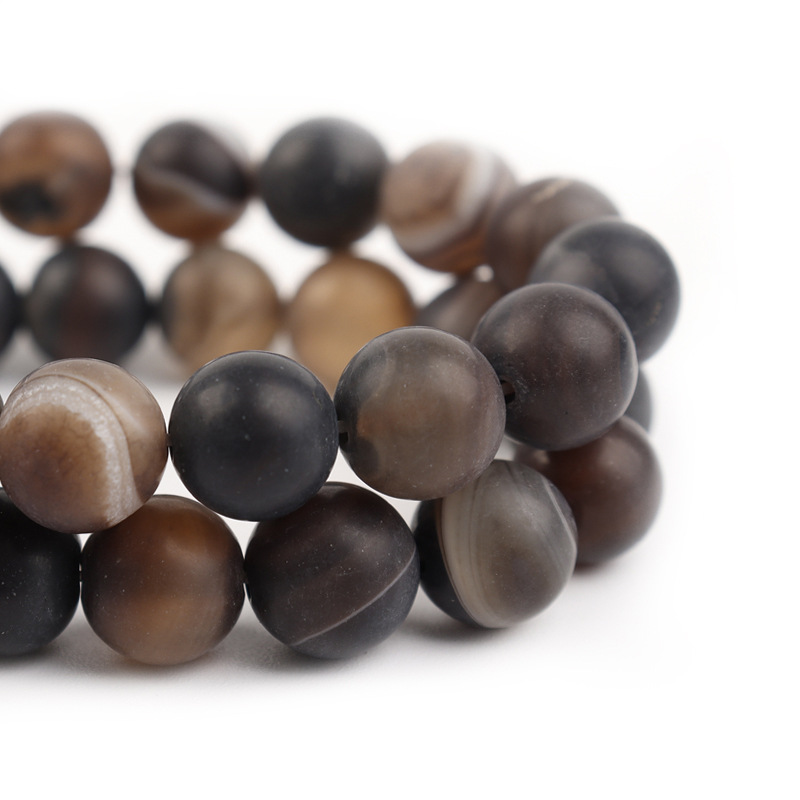 Coffee stripe agate 6mm