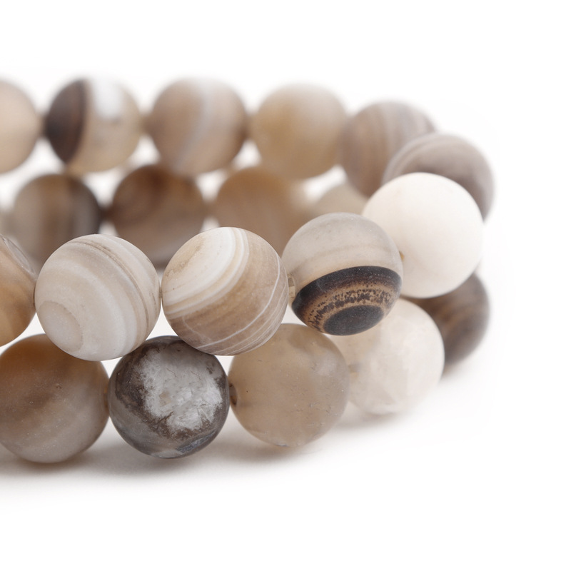 Light coffee stripe agate 8mm