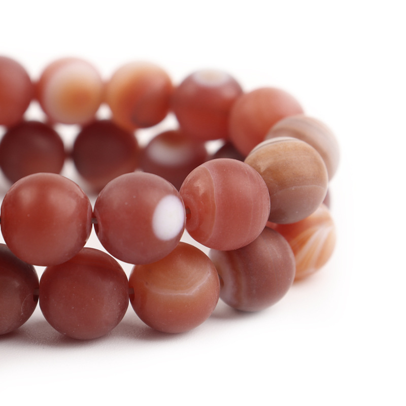 Red stripe agate 8mm