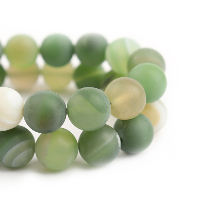 Light green stripe agate 6mm