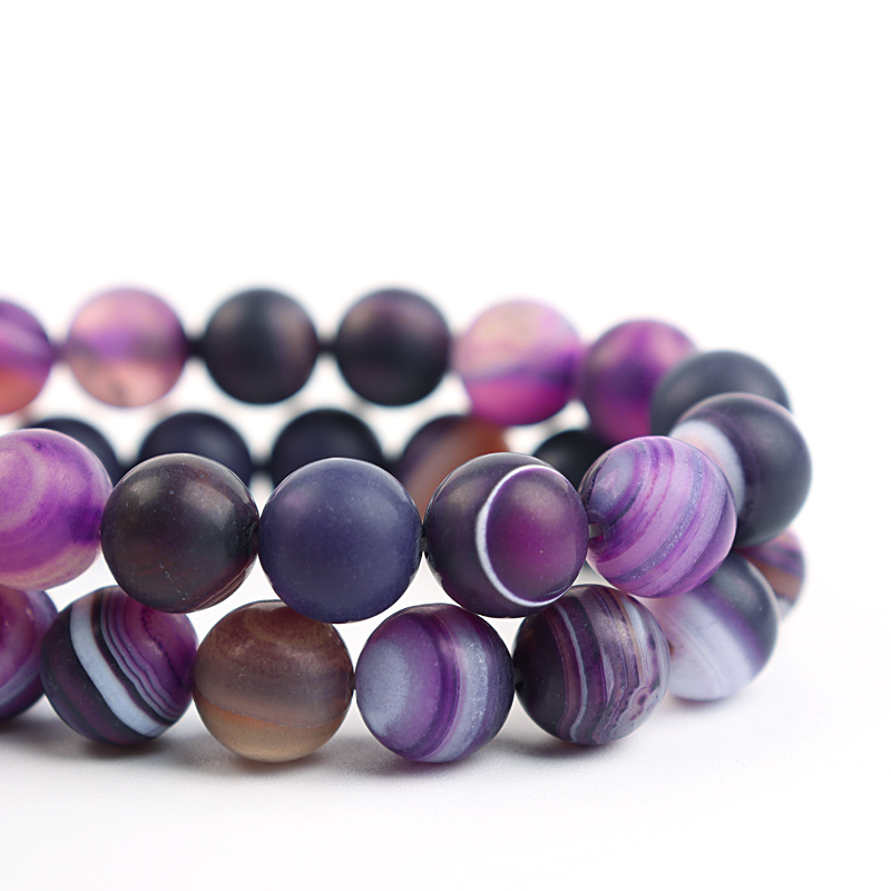 Purple stripe agate 6mm