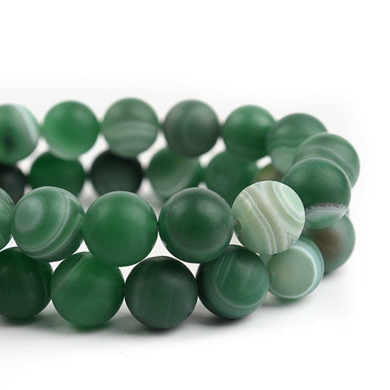 Green stripe agate 6mm