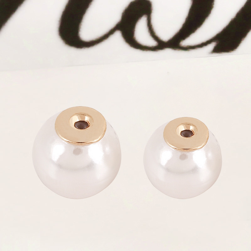 4:KC gold pure white pearl earplugs