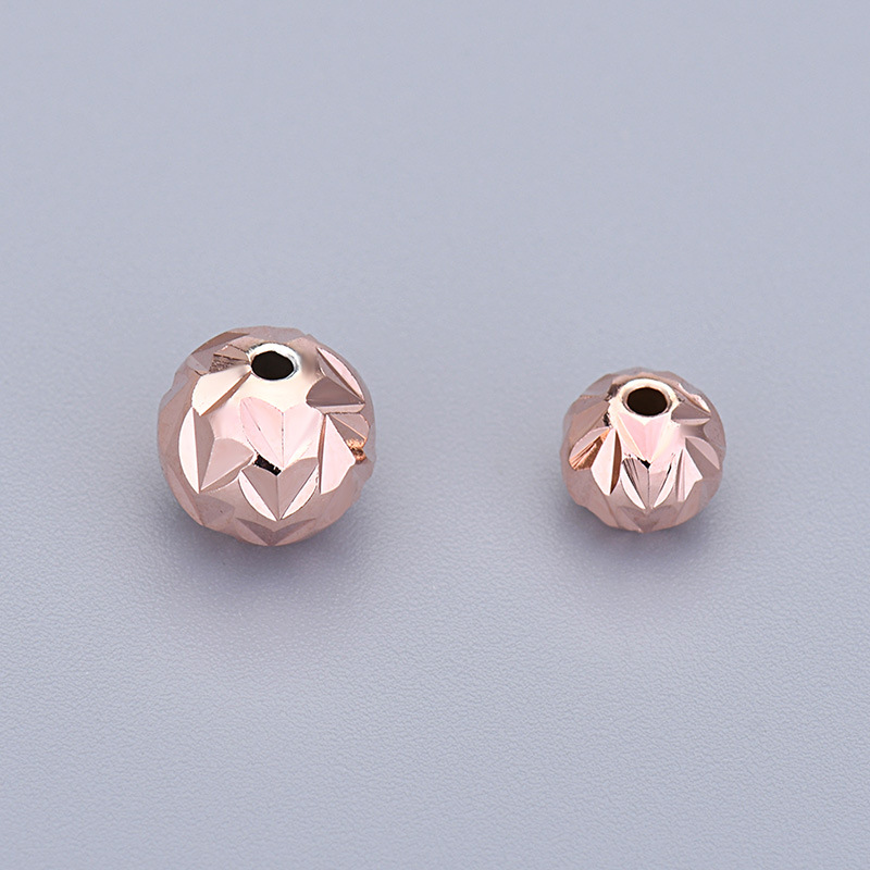 rose gold color plated 6mm