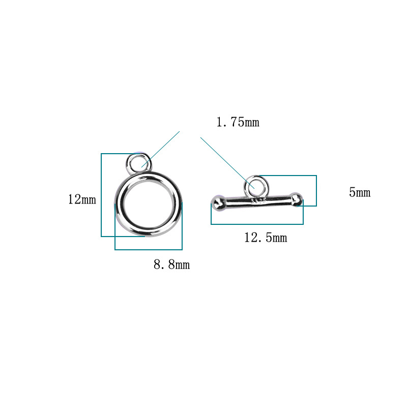 real platinum plated 8.8x12mm, 12.5x5mm