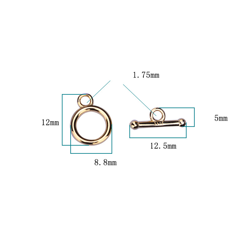 gold color plated 8.8x12mm, 12.5x5mm