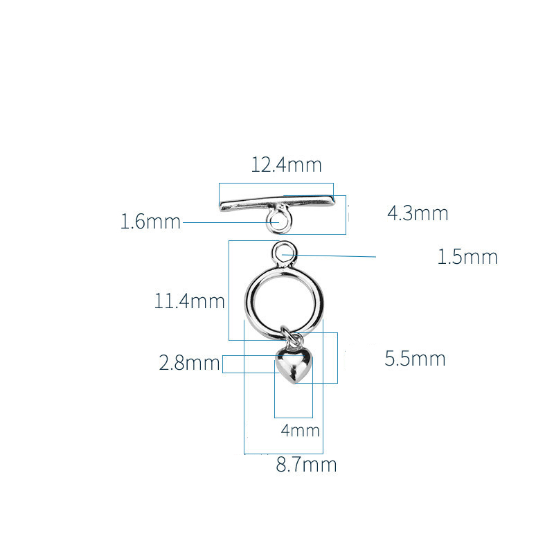 real platinum plated 8.7x11.4mm, 12.4x4.3mm