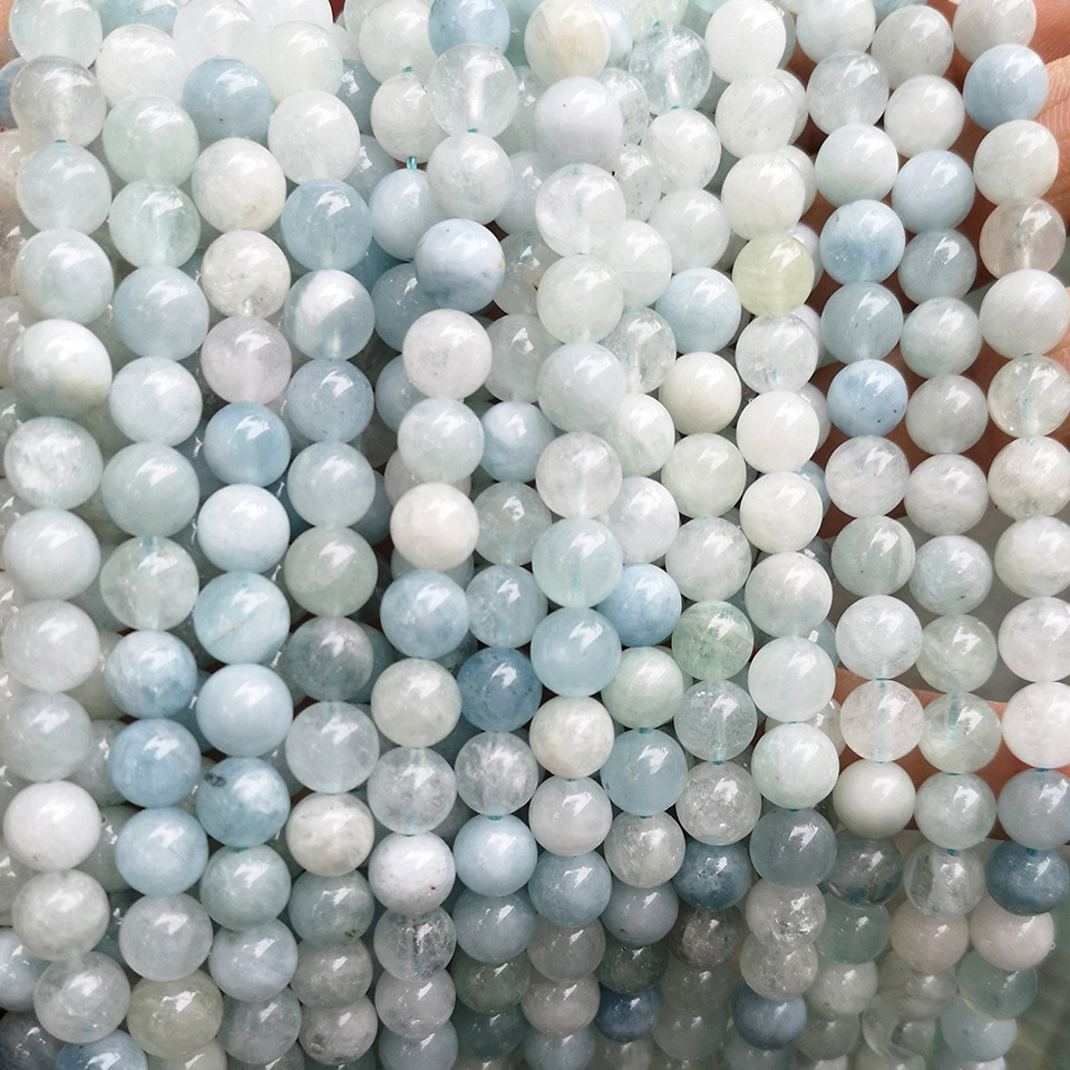 Aquamarine 8mm,about 47 pcs