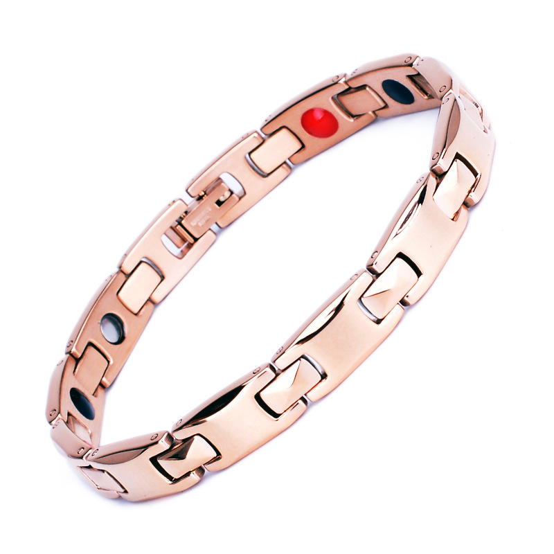 Steel full rose gold women