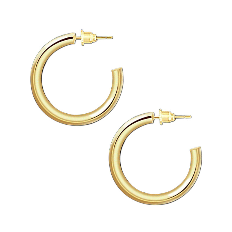 4:Gold earrings 5mmX40mm