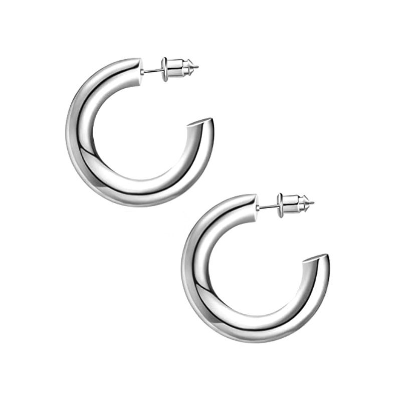 8:Silver earrings 5mmX30mm