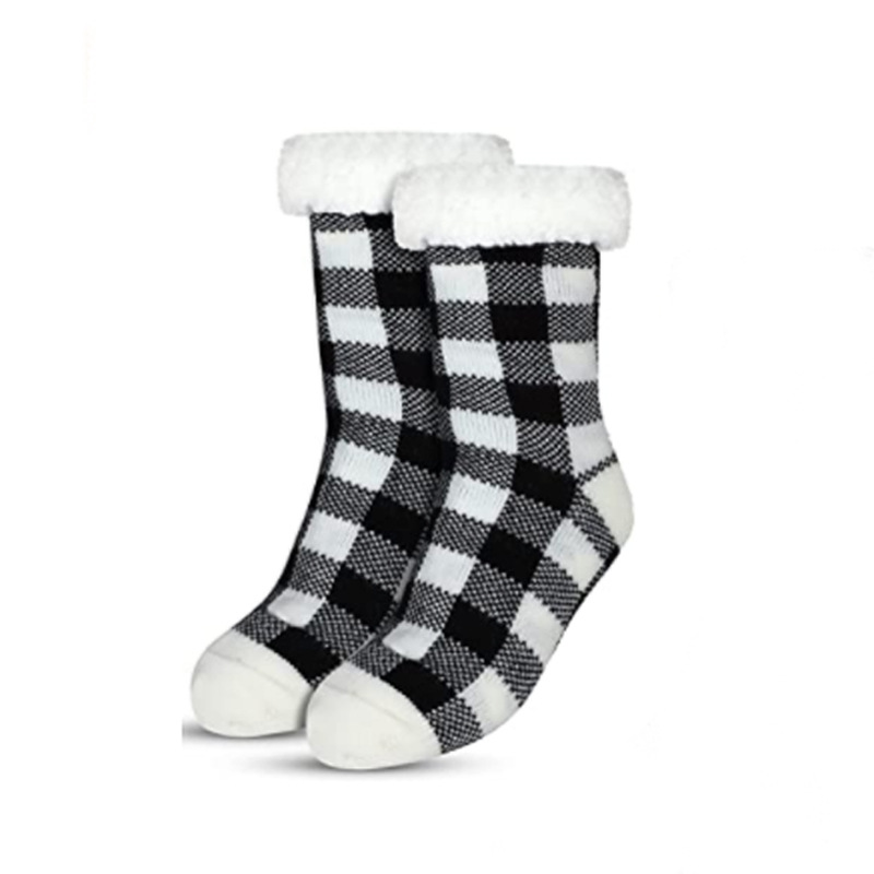 Black plaid ( white )