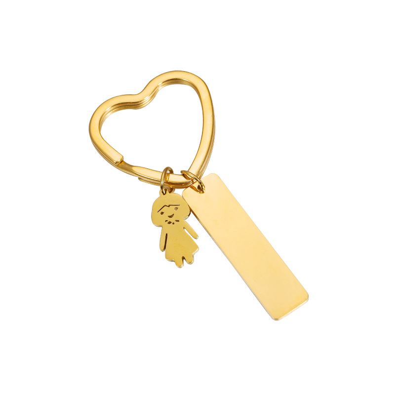 Girl keychain gold