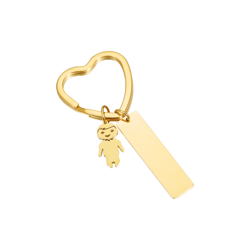 2:Boy keychain gold